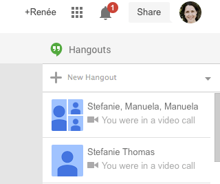 Google + hangouts