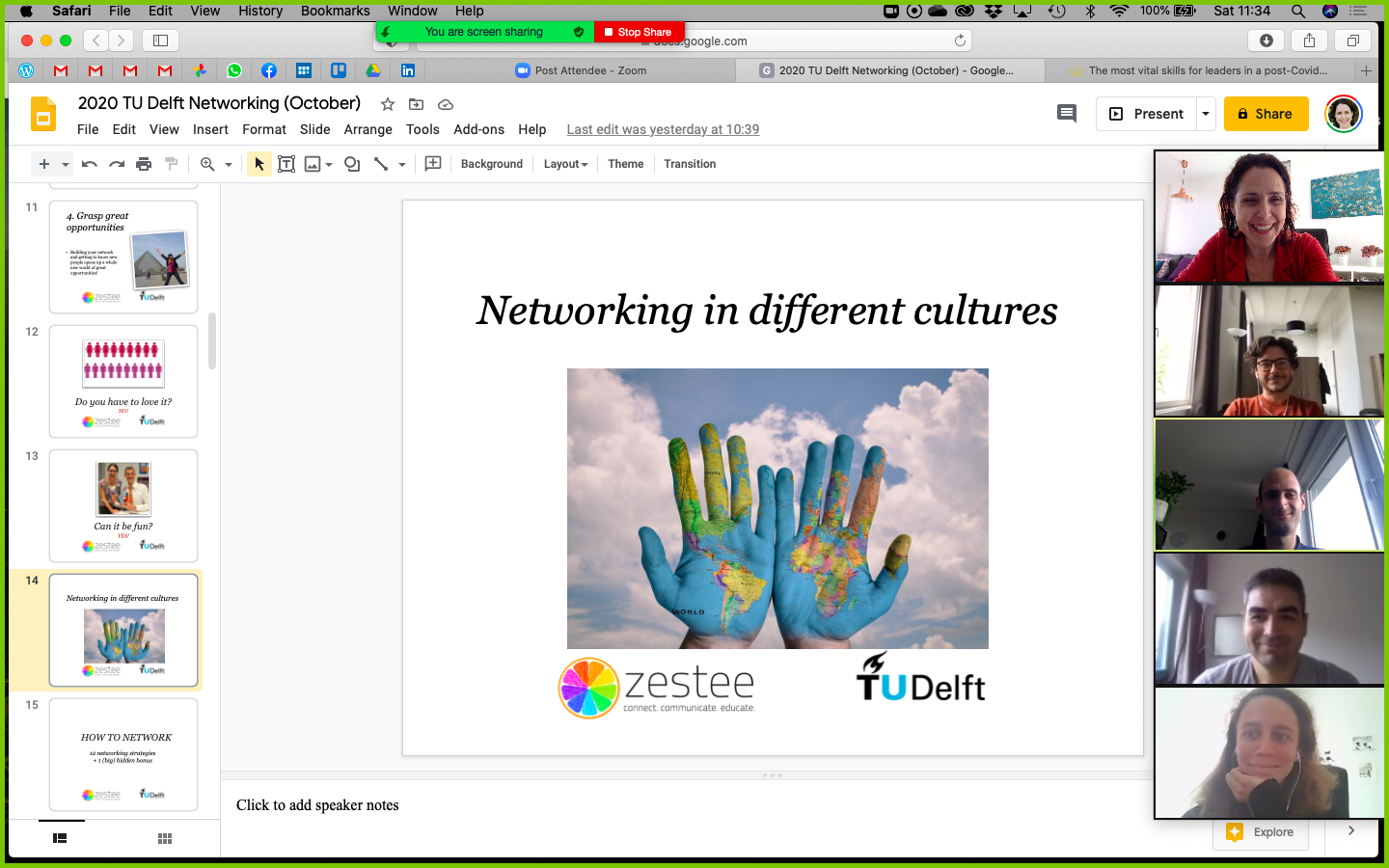 2020 TU Delft Networking in The Netherlands workshops – Zestee